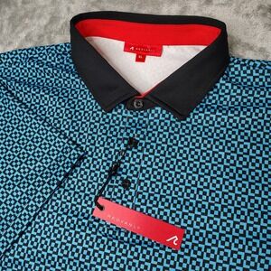Redvanly Polo Shirt‎ Mens XL Tuxedo Blake Geometric Golf Stretch Performance NEW